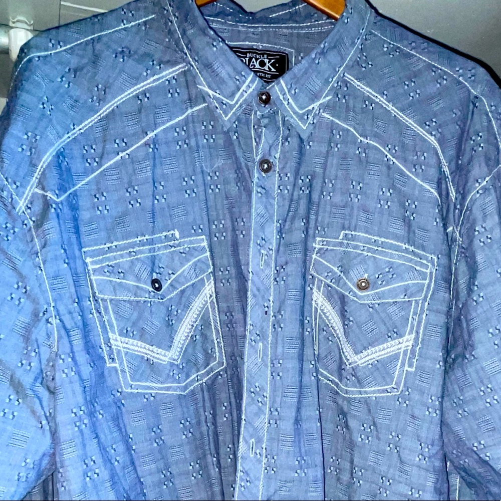 Buckle Black 3XL Athletic Fit Shirt